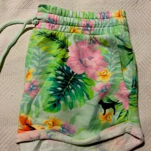 Victoria’s Secret PINK tropical Terry cloth shorts